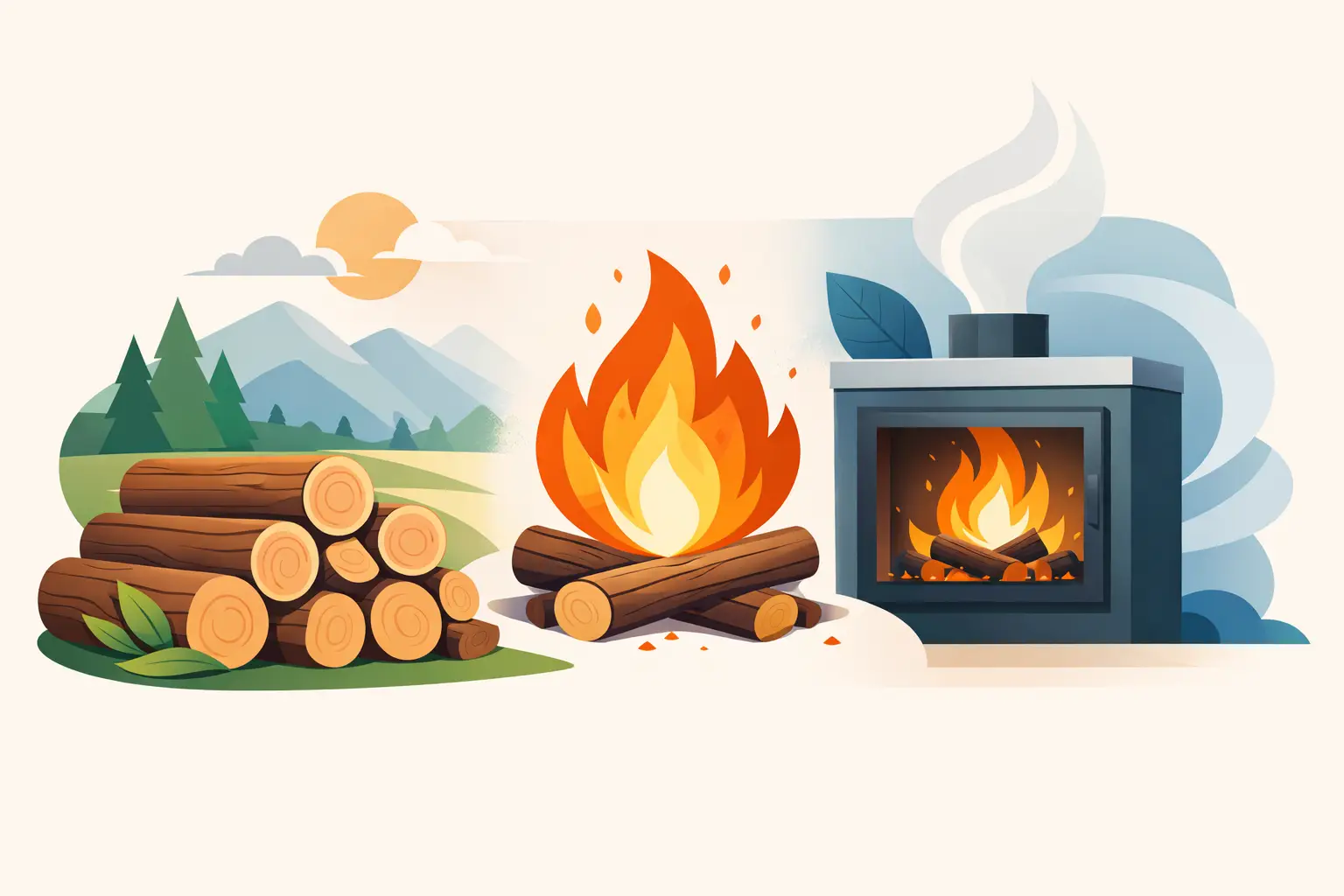 Lemne de foc bune pentru căldură și ardere curată